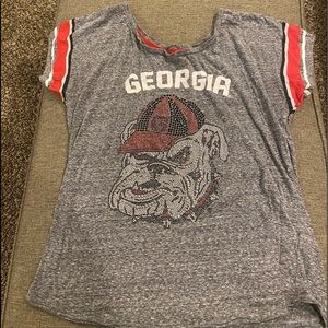 Georgia Bulldog large grey shirt